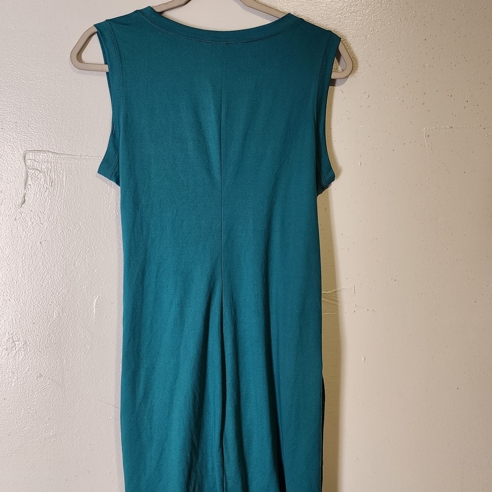 Knot-Front Sleeveless Midi Dress in Teal by Vince Camuto - Picture 2 of 2